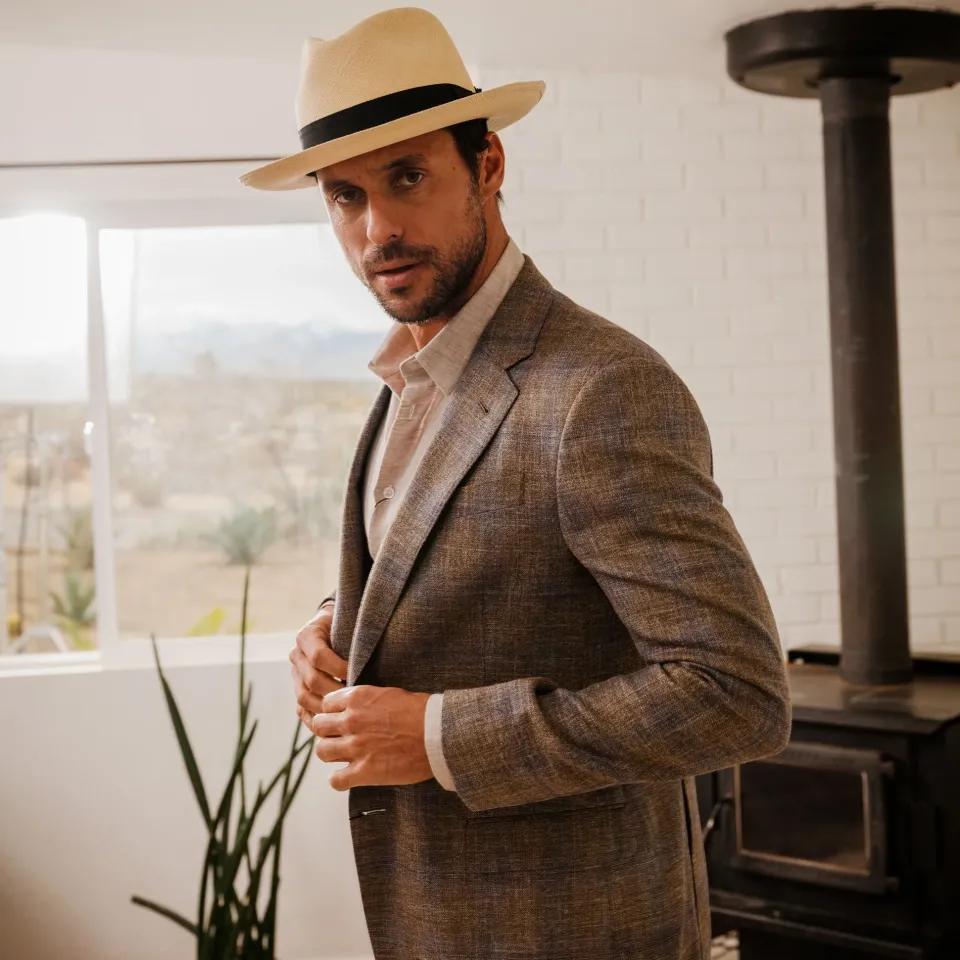 Clearance Stetson Center Dent Panama Fedora Natural
