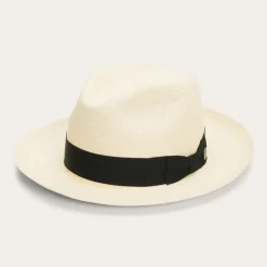Clearance Stetson Center Dent Panama Fedora Natural