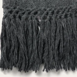 Discount Stetson Charcoal Fringed Cardigan Grey