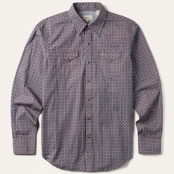 Sale Stetson Chevron Grid Shirt Brown