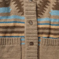 Sale Stetson Chunky Knit Tie Sweater in Brown Wine