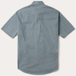 Clearance Stetson Circle Diamond Print Short Sleeve Western Shirt Green