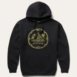 Online Stetson Classic Crest Hooded Sweatshirt Black