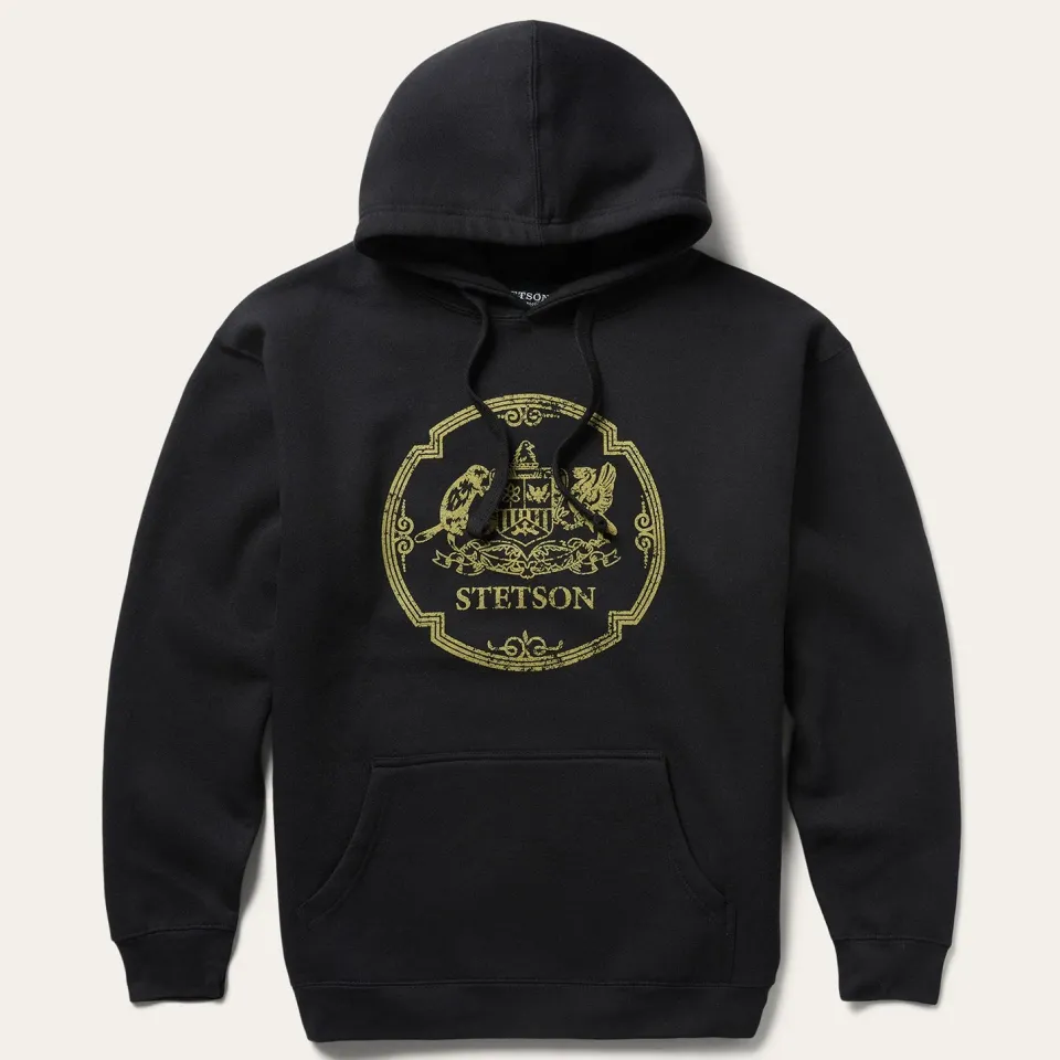 Online Stetson Classic Crest Hooded Sweatshirt Black