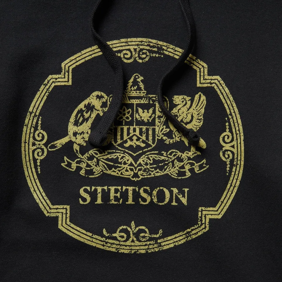 Online Stetson Classic Crest Hooded Sweatshirt Black