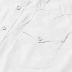 Hot Stetson Classic Solid Snap Poplin Shirt In Optic White