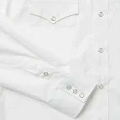 Hot Stetson Classic Solid Snap Poplin Shirt In Optic White