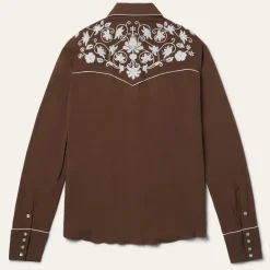Discount Stetson Classic Western Snap Blouse Brown