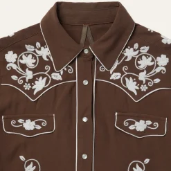 Discount Stetson Classic Western Snap Blouse Brown