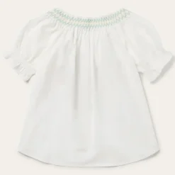 Stetson Cotton Voile Peasant Blouse White