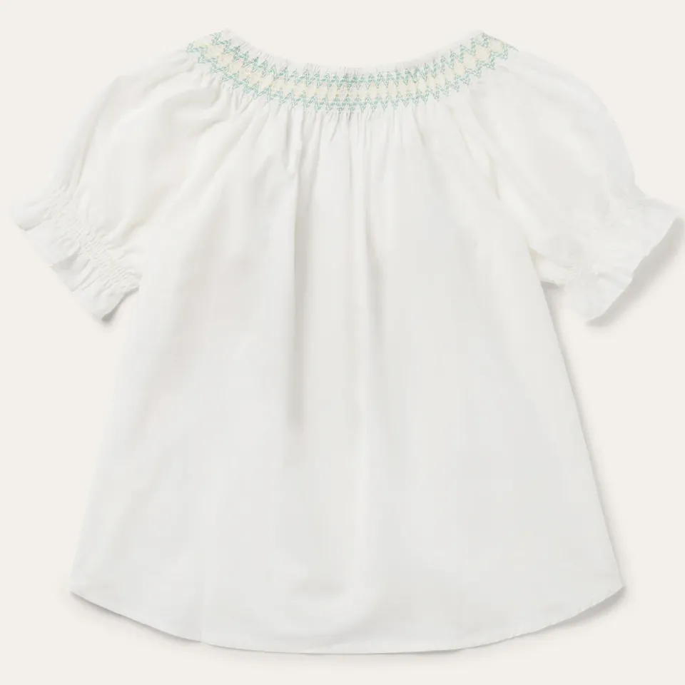 Stetson Cotton Voile Peasant Blouse White