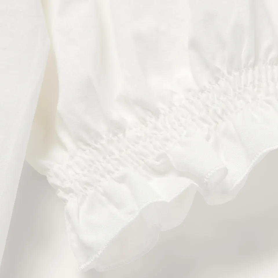 Stetson Cotton Voile Peasant Blouse White
