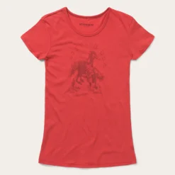 New Stetson Cowgirl Graphic Tee Red