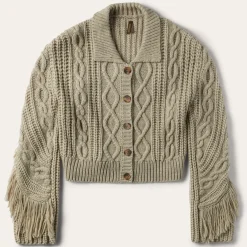 Online Stetson Cream Fringed Cardigan Tan