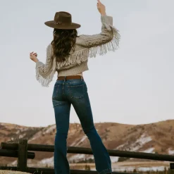 Online Stetson Cream Fringed Cardigan Tan