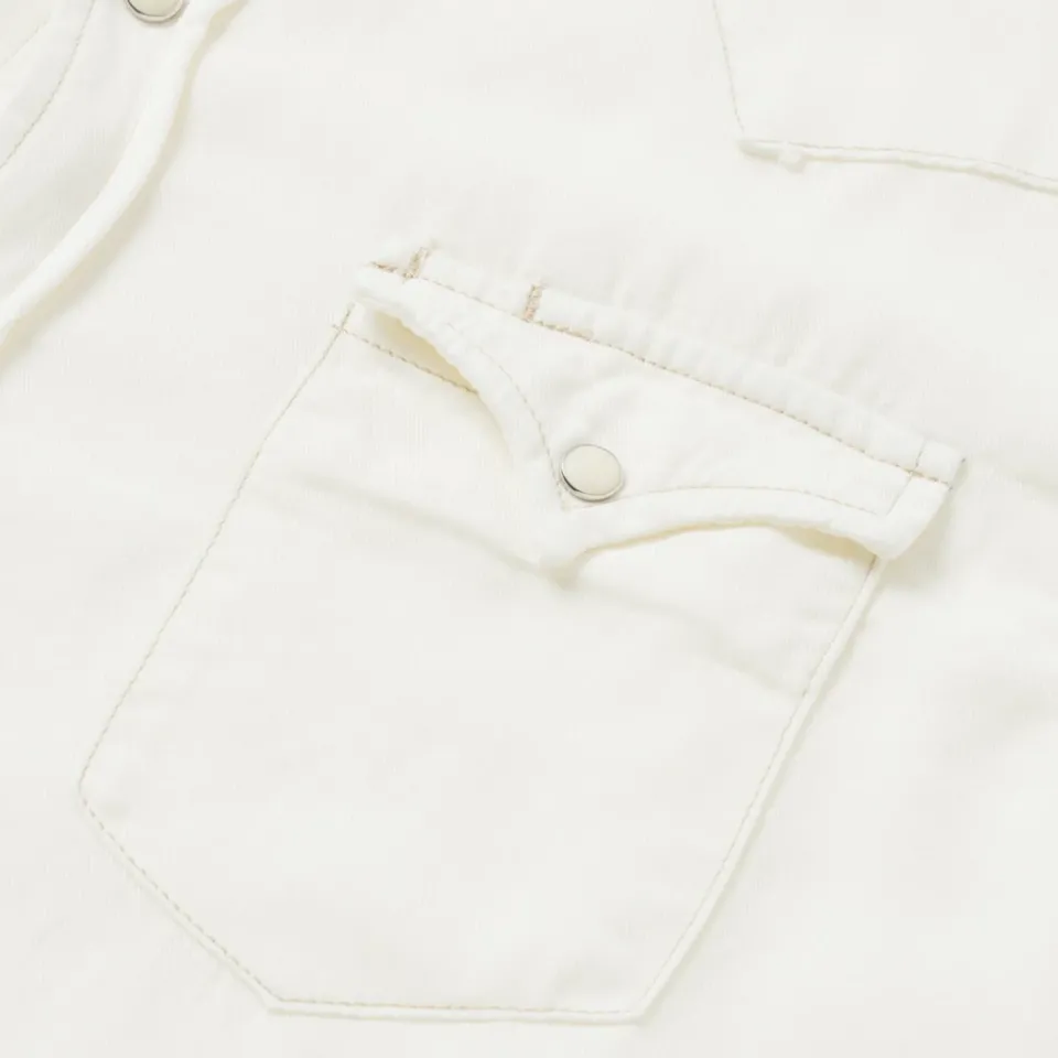 New Stetson Cream Tencel Twill Shirt White