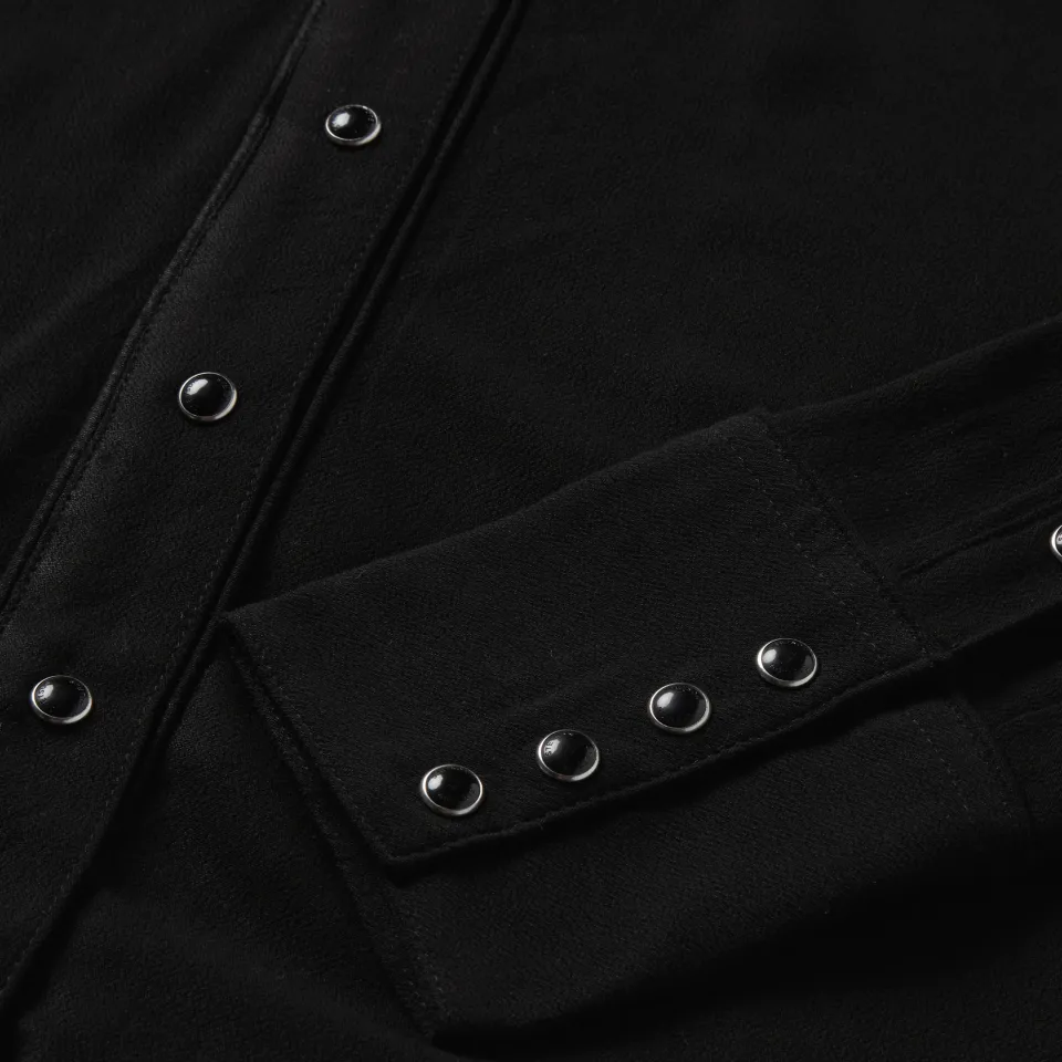 Best Stetson Crepe Western Blouse Black