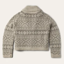 Clearance Stetson Cropped Shawl Collar Cardigan Brown