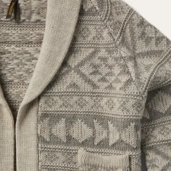 Clearance Stetson Cropped Shawl Collar Cardigan Brown