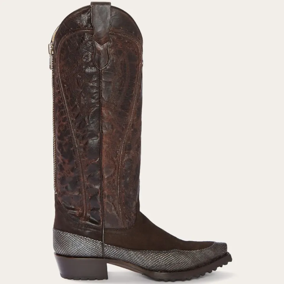 Best Stetson Dakota Suede Teju Cowboy Boot Brown