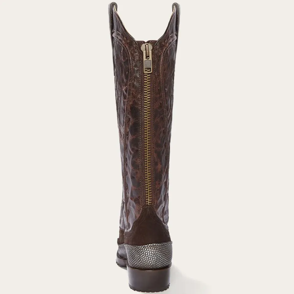 Best Stetson Dakota Suede Teju Cowboy Boot Brown