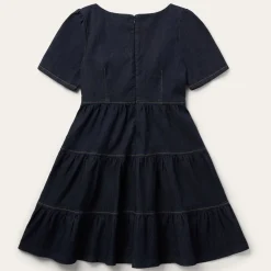 Best Stetson Dark Denim Dress With Contrast Top Stitching Blue
