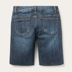 Outlet Stetson Dark Wash Denim Shorts Blue