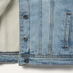 Best Stetson Denim Sherpa Lined Jacket Blue