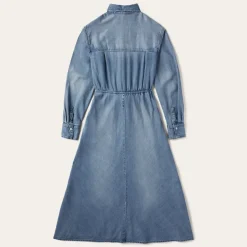 Clearance Stetson Denim Tencel Tie-Front Dress Blue
