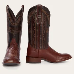 Stetson Denver Goat Hand Stitched Cowboy Boot Brown