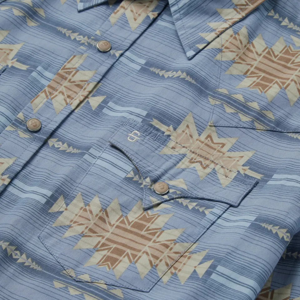 New Stetson Desert Horizon Shirt Blue