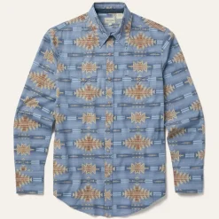 Discount Stetson Desert Horizon Shirt Blue
