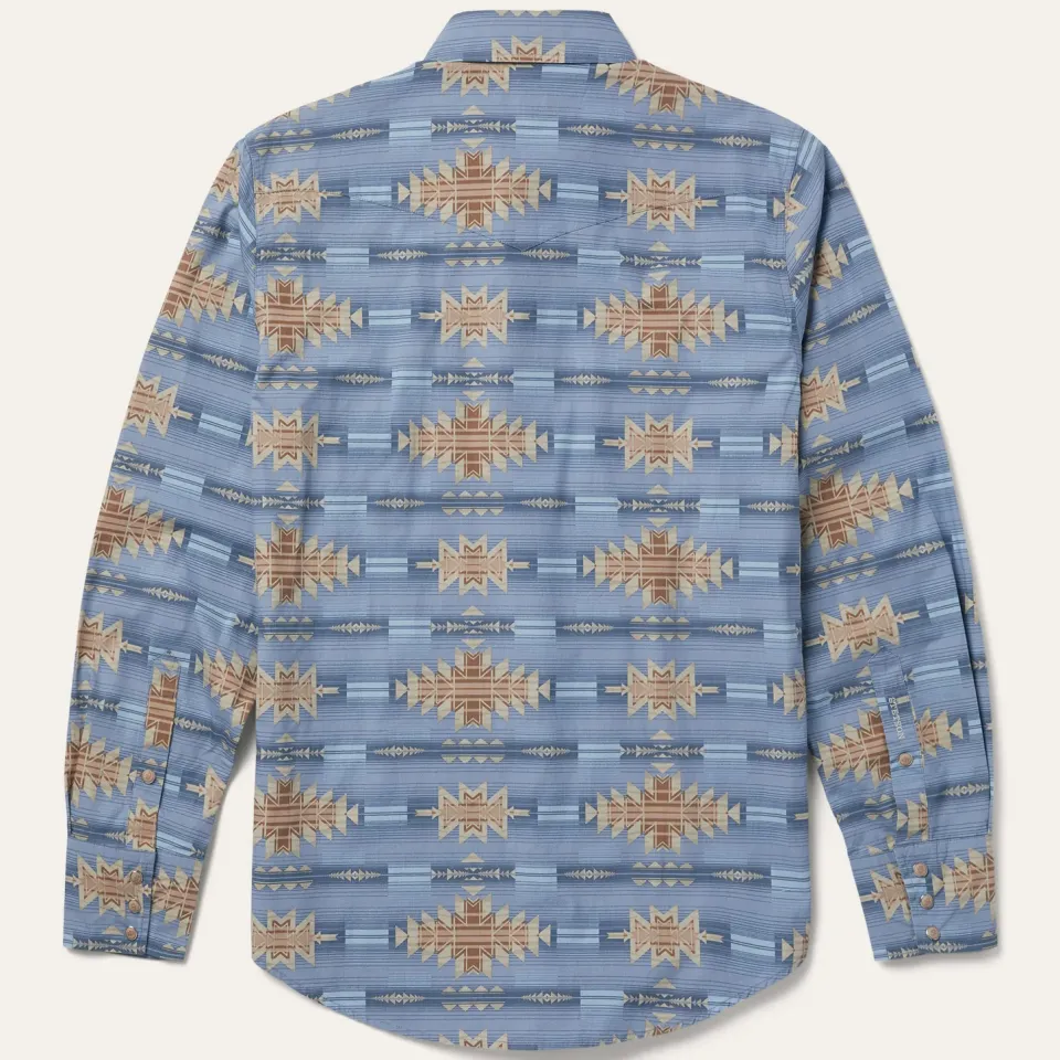 Discount Stetson Desert Horizon Shirt Blue