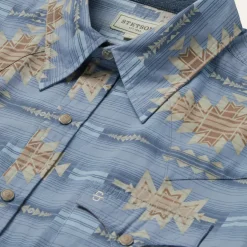 Discount Stetson Desert Horizon Shirt Blue