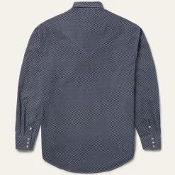 Discount Stetson Diamond Geo Western Shirt Blue