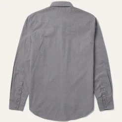 Outlet Stetson Diamond Print Western Shirt Grey