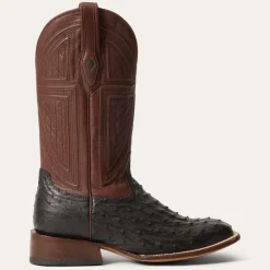 Stetson Dillon Ostrich Boots Black