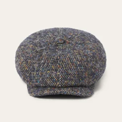 Online Stetson Donegal Wool Hatteras Cap Blue Donegal