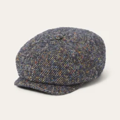 Online Stetson Donegal Wool Hatteras Cap Blue Donegal