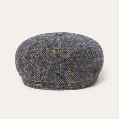 Online Stetson Donegal Wool Hatteras Cap Blue Donegal