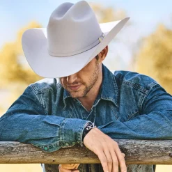 Clearance Stetson El Presidente 100X Premier Cowboy Hat Silverbelly