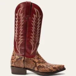 Sale Stetson Ember Python Snip Toe Boot Red