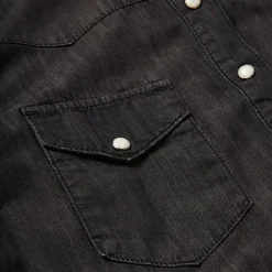 Hot Stetson Embroidered Denim Shirt Black