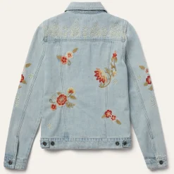 Discount Stetson Embroidered Denim Jacket Blue