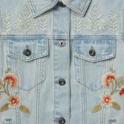 Discount Stetson Embroidered Denim Jacket Blue