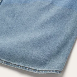Stetson Embroidered Denim Shirt Dress Blue