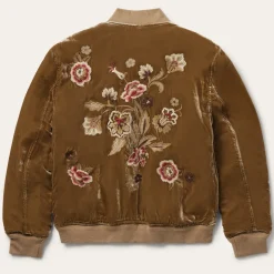 Clearance Stetson Embroidered Velvet Bomber Jacket Copper