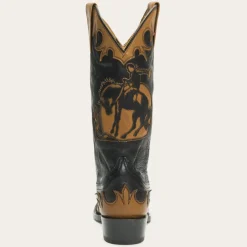 Clearance Stetson Faye Cowgirl Horse Underlay Leather Boot Black