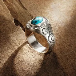 Outlet Stetson Filigree Ring with Turquoise