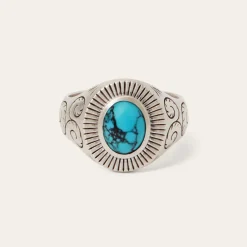 Hot Stetson Filigree Ring with Turquoise
